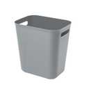 UUJOLY Plastic Small Trash Can Wastebasket, Garbage Container Basket for Bathrooms, Laundry Room, Kitchens, Offices, Kids Rooms, Dorms, 3.5 Gallon, 3.5 Gallon, Grey