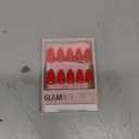 Glamnetic Press On Nails - Fiery Red | Opaque Bright Red Short Almond Fake Nails, Salon Quality | 15 Sizes - 30 Nail Kit with Glue