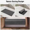 Large Stone Dish Drying Mat for Kitchen Counter, Quick Dry Dish Drying Mats, Foldable Absorbent Diatomaceous Earth Mats for Plate Rack Bottles Cups, Match Any Countertop (Dark Gray 24"×16" & 8"x4")