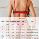 Avidlove Womens Lingerie Set Red Lace Trim Bra and Panty Set Lace Lingerie Underwire Bralette Red, Small