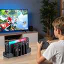 Switch 2 Charging Dock Stand, for Nintendo 2 Joy-Con Controllers and Switch 2 Storage Stand, 4 in 1 Fast Charger Station