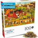 Buffalo Games - Blackbirds Roost at Mill Creek - Charles Wysocki - 500 Piece Autumn Jigsaw Puzzle for Adults - Fall Harvest Americana Scene - Cozy Puzzle for Game Nights