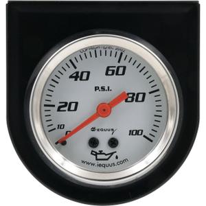 Equus 5244 2" Mechanical Oil Pressure Gauge, White