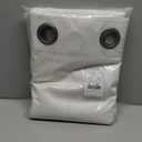 NICETOWN Natural 100% Blackout Linen Curtains 84 inch Long Burg for Living Room, 2 Panels, 52" Wide, Farmhouse Thick Completely Blackout Window Treatment Thermal Insulated Warm Drapes for Winter