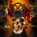 DOITOOL 50Pcs Black Roses Artificial Flowers, Stemless Artificial Rose Heads Fake Roses Heads for DIY Craft Wedding Halloween Party Home Decor