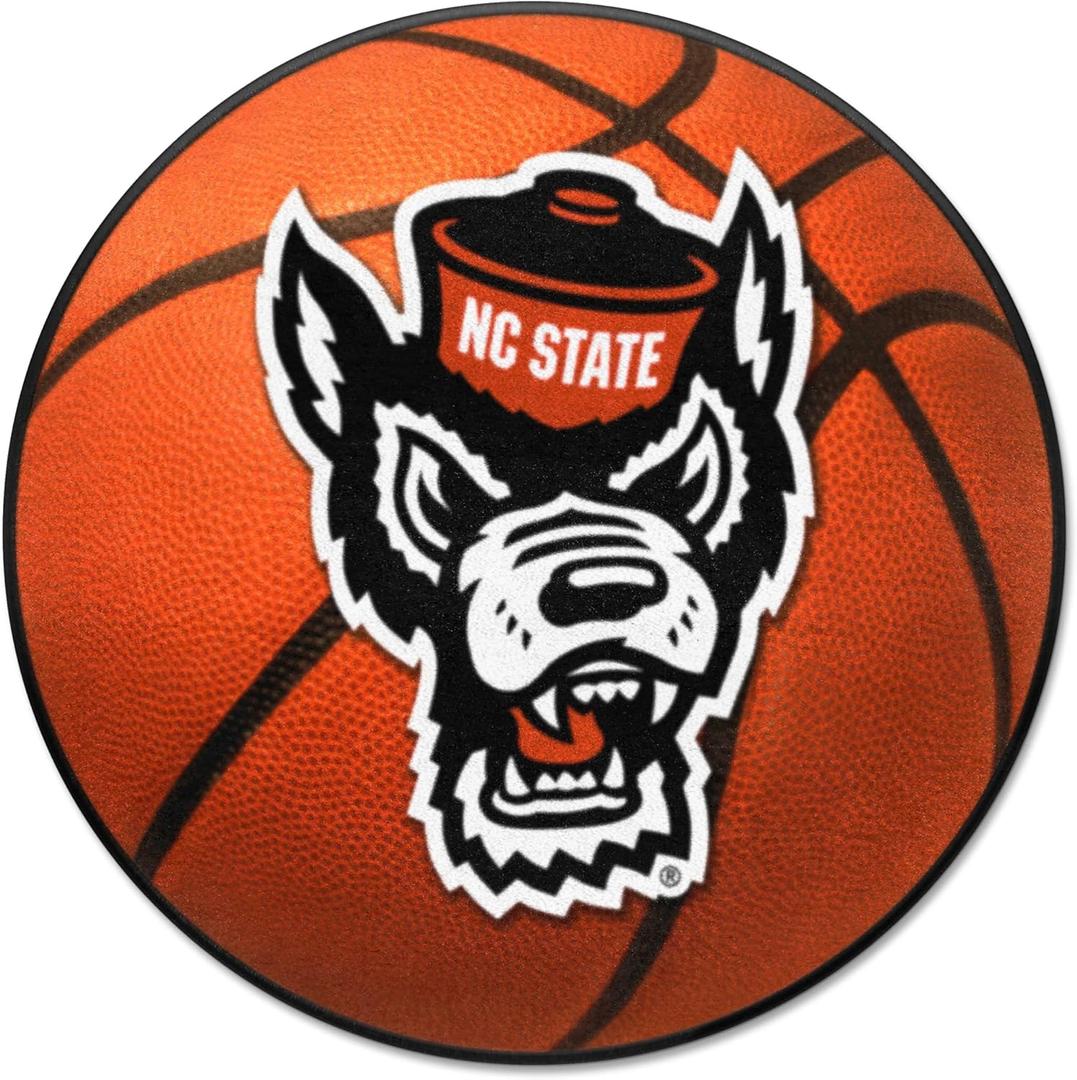 FANMATS NCAA Unisex-Adult Basketball Rug - 27in Diameter, 2'3" (Round), Team Color