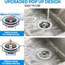 Upgraded 3 in 1 Kitchen Sink Drain Strainer & Sink Stopper, Stainless Steel Kitchen Drain Plug & Sink Installation Parts with Anti-Clogging Basket, Fit US Standard 3-1/2'' Sink Drain Hole