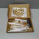 Tuanse 12 Sets Flameless Christmas Tree Candles LED Taper Candles with Crystal Ball Hook for Christmas Tree Ornament, Flickering Battery Operated Light Candlestick Xmas Wedding, No Battery (Star)