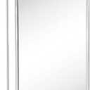 TEHOME Chrome Rounded Rectangle Pivot-N-View Bathroom Vanity Mirror Rotating Tilting Mirror Corner Vanity, 14 x 22''