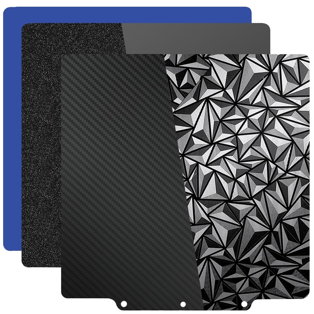 HzdaDeve 3PK AD5X Build Plate for Flashforge AD5X/5M/5M Pro Dual-Smooth Cold Cool PEI Double Smooth PEO PET Plate Black Sheet Board 235x235MM Heated Bed Spring Steel Flexible Platform