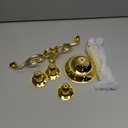 OwnMy 3 Arms Metal Candelabra Candlestick Silver European Elegant Candle Holder Candle Stand for Wedding Dining Table Christmas Party Home Decoration (Golden Tone)