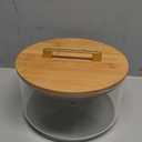 Rkyhwowby 10 inch Large Salad Bowl, Trifle Bowl Glass with Sealed Lid, Versatile Mixing and Serving Bowl for Laying Ice Cream, Cake, Cupcake, Salad, Fruit, Baking, Dessert and Party Diy, Microwave Safe