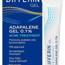Differin Acne Treatment Gel, 180 Day Supply, Retinoid Treatment for Face with 0.1% Adapalene, Gentle Skin Care for Acne Prone Sensitive Skin, 45g Tube