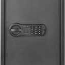 Amazon Basics Steel Home Security Safe Box with Electronic Keypad Lock for Documents, Jewelry, Valuables, 1.8 Cubic Feet, Black, 13.8"W x 13"D x 19.7"H