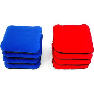Professional Dual Sided Cornhole Bags- 16 oz 6x6 w/Premium Resin Fill - Official Tournament Slide/Stick Pro Bean Bags - Regulation/Approved (Red/Royal)
