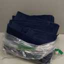 COSVIYA Blackout Curtains & Drapes Room Darkening Navy Blue Curtains 84 inch Length 2 Panels,Grommet Polyester Light Blocking Insulated Thermal Window Curtain for Bedroom/Living Room,42x84 inches