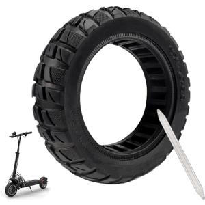 10x2.70-6.5 Solid Tire, 10 inch Tires Replacement, 70/65-6.5 Scooter Tubeless Solid Tire, for Emove Cruiser Hover-1 Alpha Evercross H5 Boyueda 5600 Watt Electric Scooter (1 Pack)