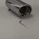 Dsycar Adjustable 1.75-2.75 Inch Inlet Exhaust Tips, 3.5" Oval Outlet, Stainless Steel Exhaust Pipe Tips for 1.75"/2"/2.25"/2.5"/2.75" Outside Diameter Tailpipe (Large Straight)