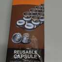 Triplot10pcs Reusable N*espresso OriginalLine Compatible Coffee Capsules with Storage Tray, 10Pods with 300pcs Foil Lids, Pre-fill Design