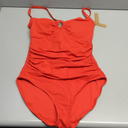 SHAPELLX Womens Swimsuits Tummy Control Bathing Suit Slimming One Piece U-Ring Shapewear Shaping Swimwear Red Medium