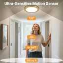 Gold Wireless Rechargeable Ceiling Light, Motion Sensor Night Light Indoor