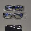 Gaoye +1.0 2-Pack of Reading Glasses - Blue-Light Filter, UV Protection - Readers with Rectangle Frames (Black)