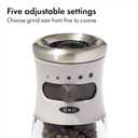 OXO Good Grips Contoured Mess-Free Pepper Grinder, Adjustable Ceramic Grinder with Five Settings, Black Pepper Mill for Home and Kitchen, Spice Tool and Kitchen Gadget