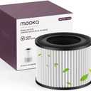 MOOKA AP-S0610L Air Purifier Filter, 3-in-1 True HEPA Filter, High-Efficiency Activated Carbon Air Filter for Allergies, Smoke, Odor, Dander, Pollen (White)