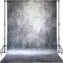 Abstract Professional Photography Backdrop for Portrait Photo Props Booth Background Photoshoot Studio with Polyester Fabric Roller Pocket on Top (6x8ft,Grey,No Stand)