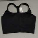 ODODOS Women's Halter Sports Bra Padded Y Racerback Yoga Top with Removable Pads, Black, X-Small