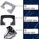 Center Console Cup Holder Replacement Pad Compatible with Ford F-150 2004-2014 Gray