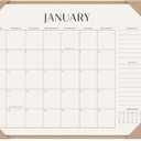 Jotsome Desk Calendar 2025-2026 with Desktop Mat, Large Desk Pad Calendar From Now to December 2026 22x17 inch, Desk Blotter Calendar for Home Office and School, Easy Planning, Apricot