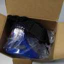 Snorkeling Gear for Kids with Foldable Silicone Full Dry Snorkel, Kids Snorkel Set Anti Leak Youth Junior Snorkeling Package Diving Mask Soft Tube with Mesh Bag Scuba Swimming Goggles (Dark Blue)