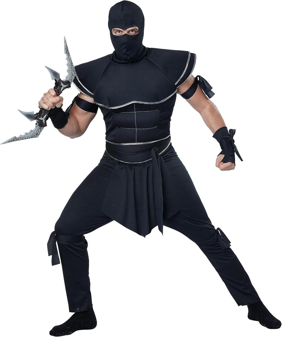 California Costumes Men's Stealth Ninja Costume (Large, Black)