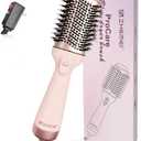 1300W Hair Dryer Brush,4 in 1 Blow Dryer Brush Anti-frizz Ceramic Titanium Barrel with ALCI Safety Plug Professional Salon Hot Air Brush for All Hair Types (Rose gold)