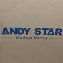 ANDY STAR Brushed Bronze Mirror, 24"x40" Bathroom Vanity Mirror, Scalloped Rectangle Mirror with Rust-Proof Stainless Steel 1" Frame, Hangs Vertically or Horizontally