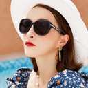 Square Reading Sunglasses for Women 2.0 Blue Light Blocking Reading Glasses UV Protection Stylish 1.0 1.25 1.5 1.75 2.0 2.25 2.5 2.75 3.0 3.5 4.0 (Black, 2.00)