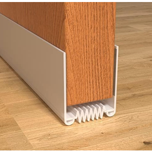 Door Draft Stopper, 36” Length Cuttable Weather Stripping Door Seal, Strong Adhesive Door Sweep for Exterior and Interior Doors (1, White)