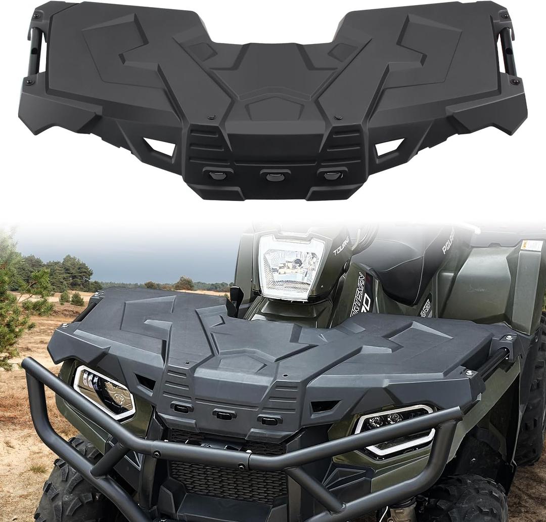 Front Rack Compatible with Polaris Sportsman 450 570 2017-2021 Accessories Replace for #2636440-070 Front Black Storage Cover Lid w/Plugs Assembly