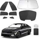 8PCS Windshield Sun Shade Custom Fit for 2021-2024 2025 2026 Kia K5, GT-Line, GT, Sedan Accessories Foldable Sunshade Side Rear Window Shade Cover Full Set Privacy Protection Keeps Car Cool