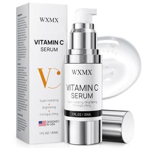 Super Vitamin C Serum for Face: All-in-One Hydrating Anti-Aging Formula by Vitamin C, Hyaluronic Acid, Caffeine-Firming, Lifting, Targets Dark Spots, Wrinkles, Vitamin C Face Serum (1.0 Fl Oz)