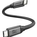 Silkland USB C 3.2 Gen 2x2 Cable, 20Gbps USB C High Speed Data Transfer, 5K/4K 60Hz USBC Monitor Cord, 240W PD Fast Charging, Type C 3.1 Cable Compatible for SSD, Hub, Dock, eGPU, 1.6FT