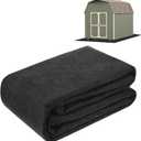 M METERXITY Outdoor Storage Shed Mat, 10x10 FT Waterproof Small Shed Flooring Mat for Patio Furniture Floor Protecting from Wear/Liquid/Dust/Oil, Non-Slip Carport Pad [Grey]