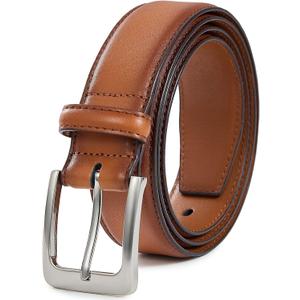 VATAN Men's Genuine Leather Dress Belts, Handmade Classic Every Day Leather Jeans Belt for Men Work Business Casual (56(Fits Waist 54"-55"))