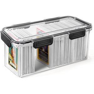 tutata Graded Sports Card Storage Box, Trading Card Storage Box, Graded Card Slab Storage Case Fits PSA BGS & SGC