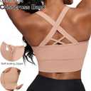 Sports Bras for Women Pack - Womens Front Closure Cross Back Low Impact Workout Post Surgery Bra Multipack (XS)
