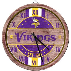 FOCO NFL Wooden Barrel Wall Clock (Team Color)