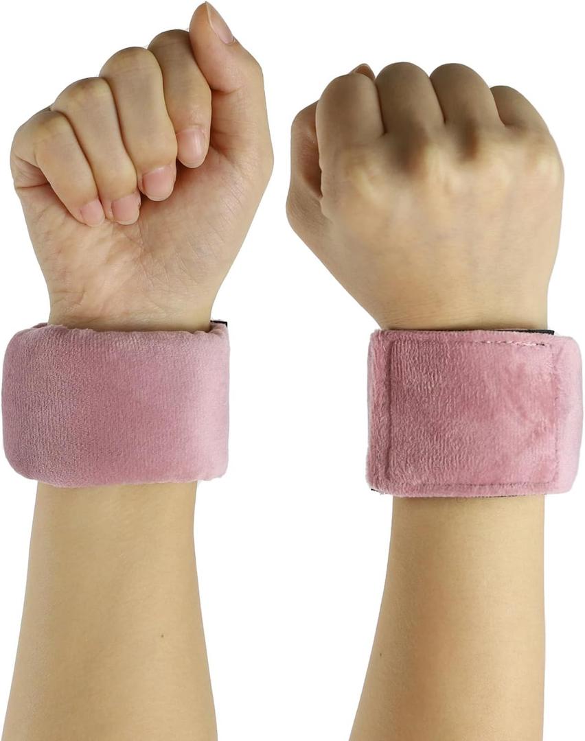 Sensory Weighted Bracelets Breathable Weighted Focus Bracelets (2 Pack) - Adjustable Sensory Wristbands for Enhanced Concentration & Comfort (Pink)
