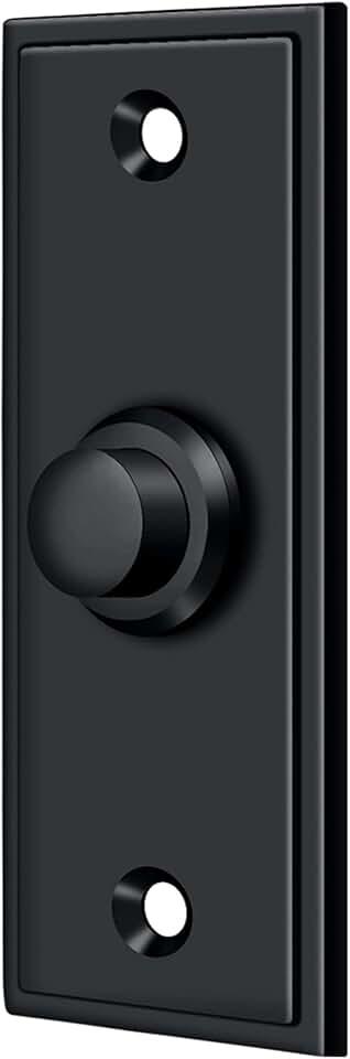 Deltana Bbs333u19 Rectangular Contemporary Bell Button, Black