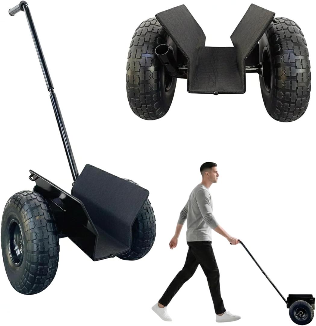 Heavy Duty Panel Dolly, All-Terrain Slab Dolly with 1000 LB Weight Capacity,10-inch Wheels (Black Solid Tire)-Patent Pending